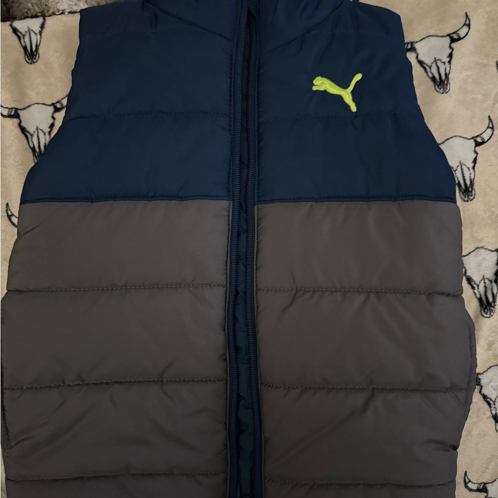 Puma Kids Vest - Navy and Gray